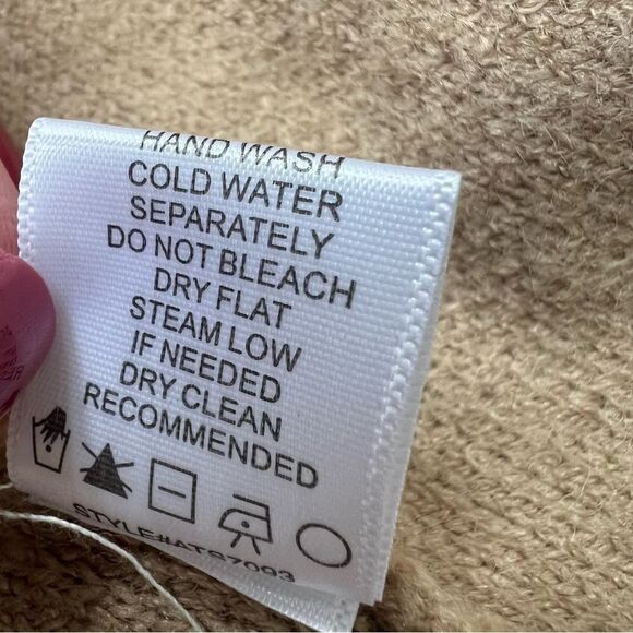 Allie Rose NWT Camel Collared Coatigan Sweater Cardigan Jacket Size Medium - Picture 12 of 12